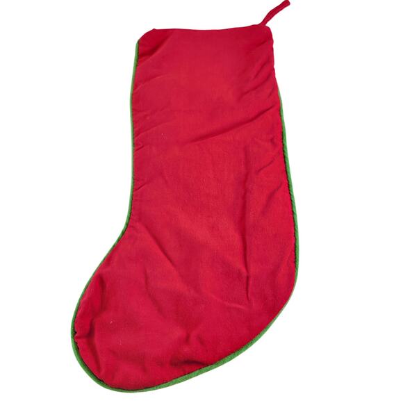 Christmas Stockings Set of 2 Green Red Embroidered Rhinestone 19" Holiday Decor - Picture 5 of 16